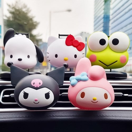 【韓國直送】Sanrio 卡通3D大頭立體造型空氣清新劑|室內、車用香薰|Hello Kitty、Kuromi、Melody、PC狗、Keroppi、布甸狗、玉桂狗【10月27日截單 ,預計 : 十月中至尾發貨】