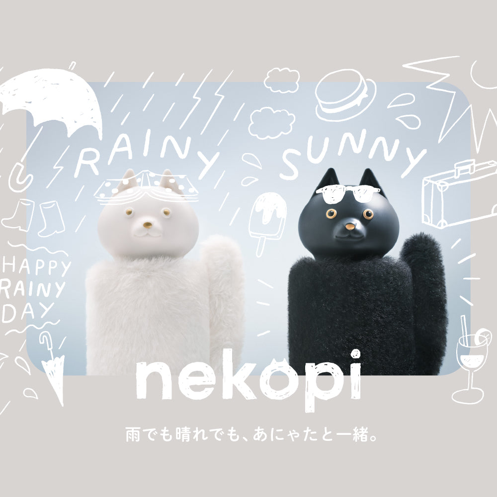 【日本直送】黑白貓咪毛毛縮骨遮 |nekopi|晴雨傘|紫外線阻斷率達99.9%|貓奴必備【10月27日截單 ,預計 : 十月中至尾發貨】