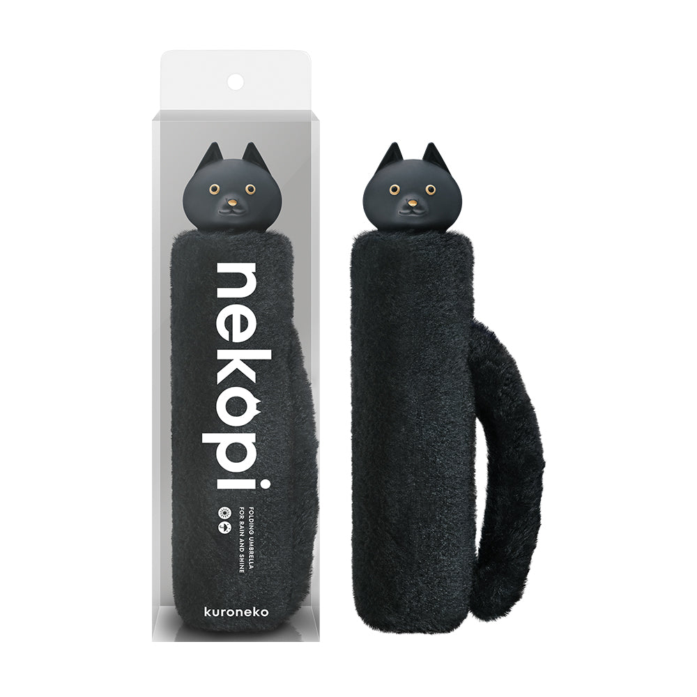 【日本直送】黑白貓咪毛毛縮骨遮 |nekopi|晴雨傘|紫外線阻斷率達99.9%|貓奴必備【10月27日截單 ,預計 : 十月中至尾發貨】